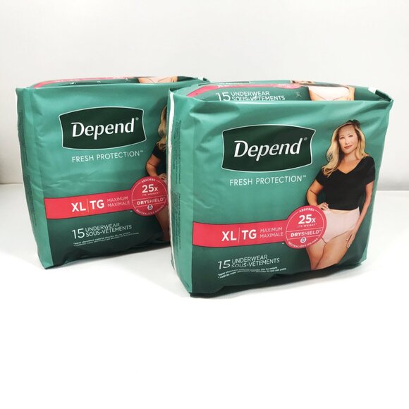 Depend Women's Disposable Underwear XL 30 Count - Picture 3 of 9